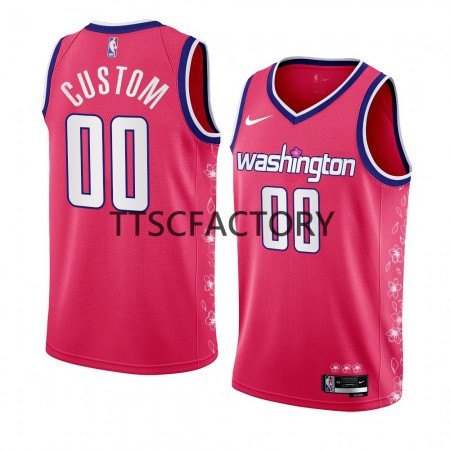 Maglia NBA Washington Wizards Personalizzate Nike 2022-23 City Edition Rosa Swingman - Uomo